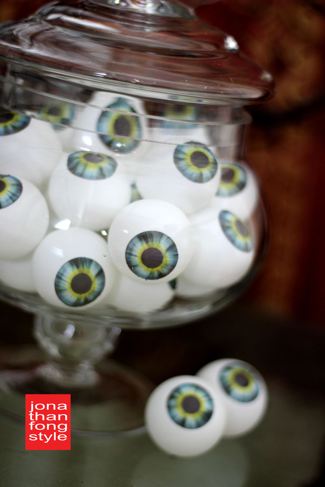 Realistic Eyeballs - created with paint, decoupage yarn fibers applied to  ping pong balls -…