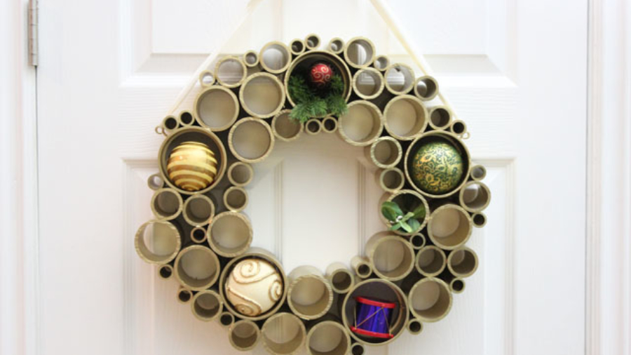 pvc pipe wreath